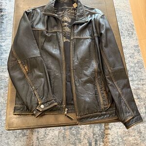 Tommy Bahama Black Leather Jacket